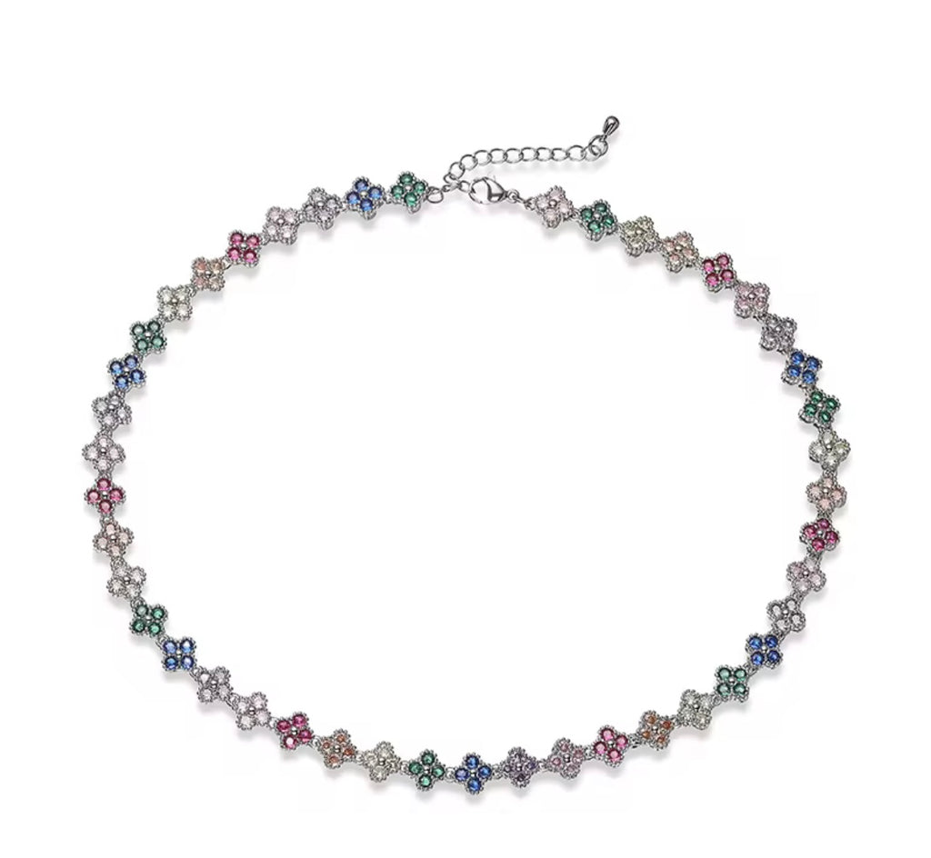 Collier bloomia argenté