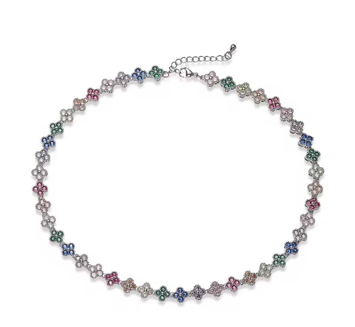 Collier bloomia argenté